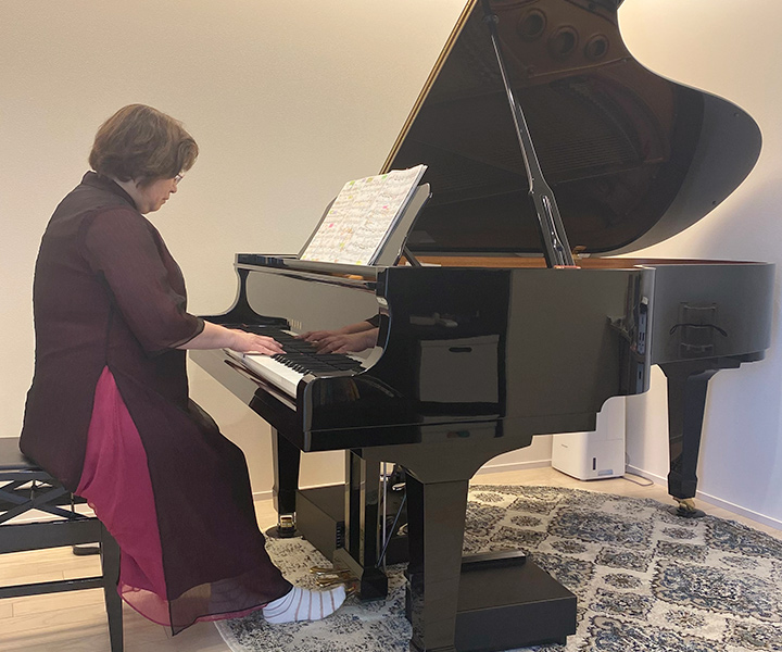 ピアノコースのレッスンの様子